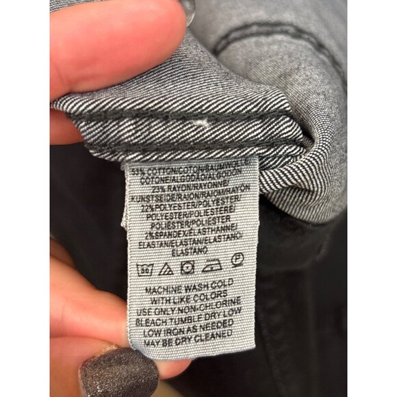 Black Mini Skirt With Zipper & Stitching Detail - Picture 9 of 9